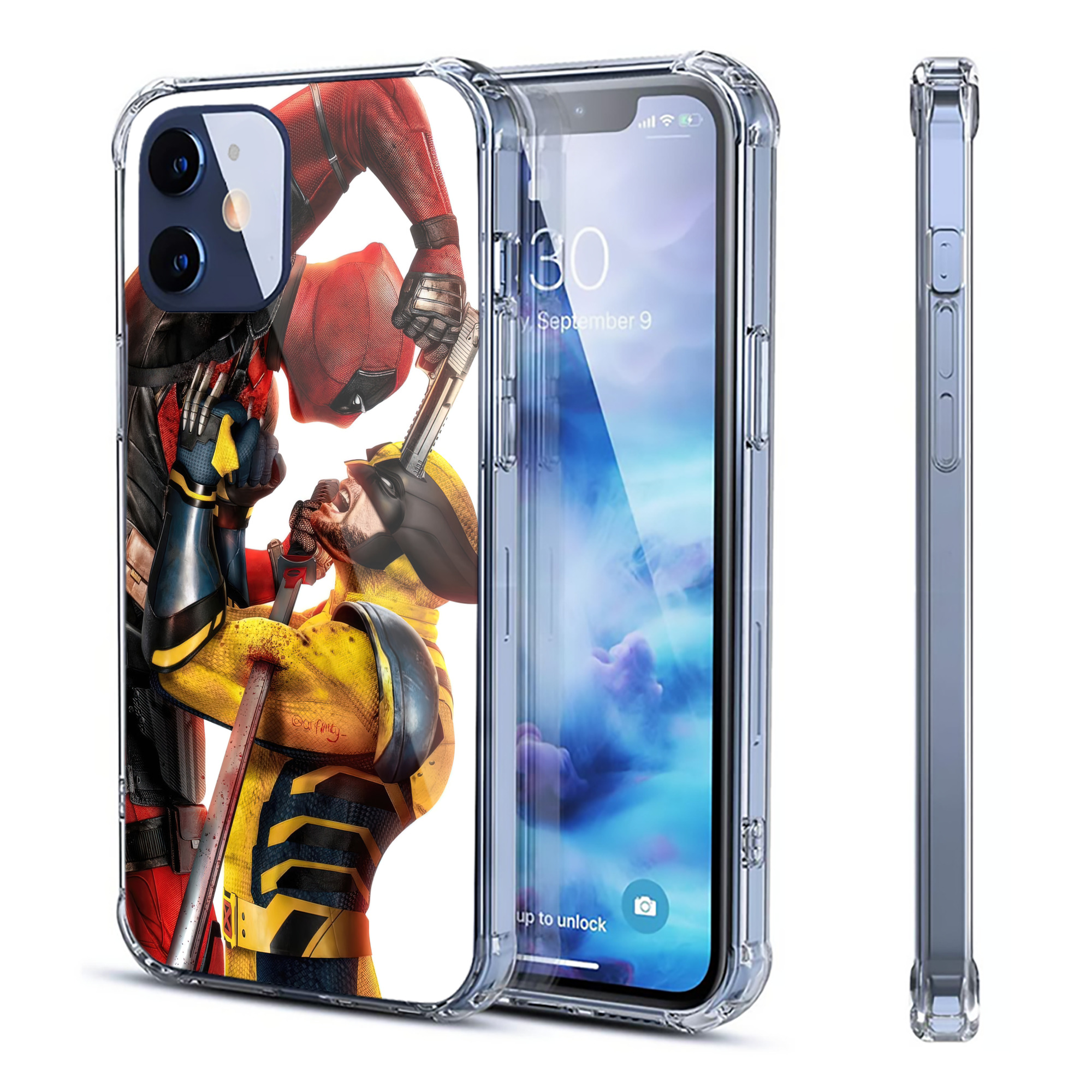 （画像用） Deadpool デッドプール 【iPhone 12シリーズ対応】透明スマホケース（クリアソフトケース）